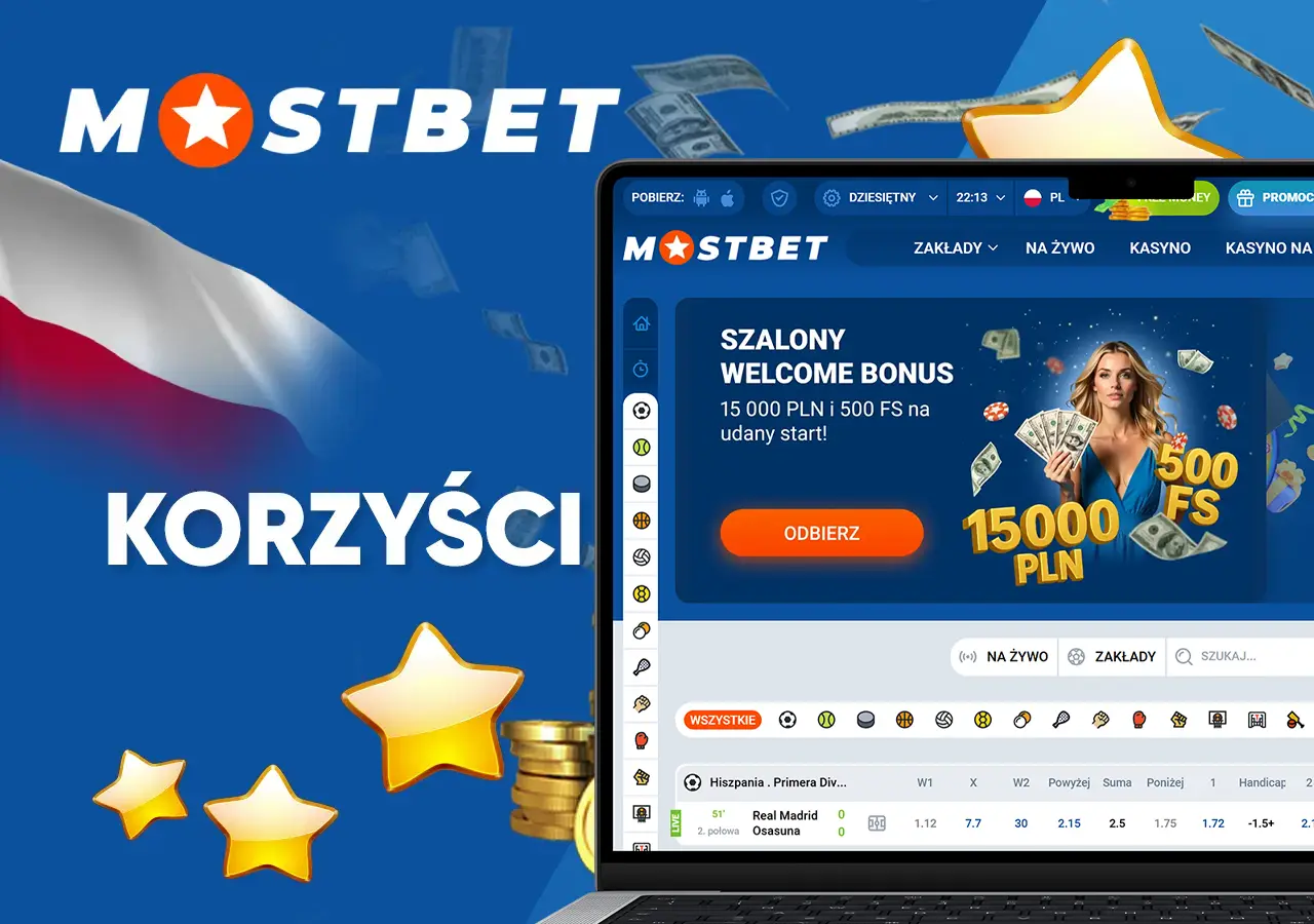 Co otrzymasz, obstawiając z Mostbet